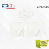 Pack de draps 100% coton - 2 places