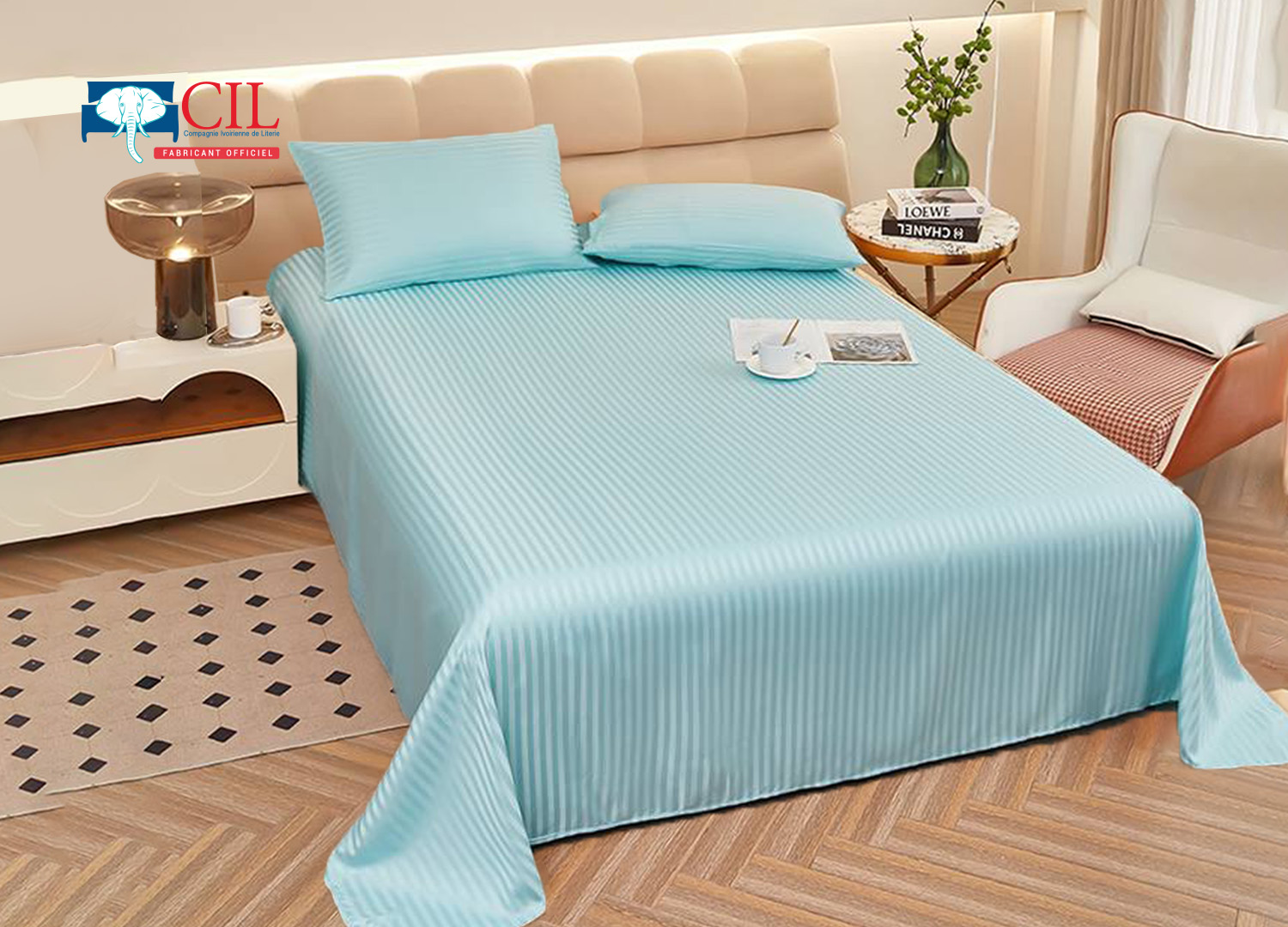 Drap 2 places turquoise – CIL