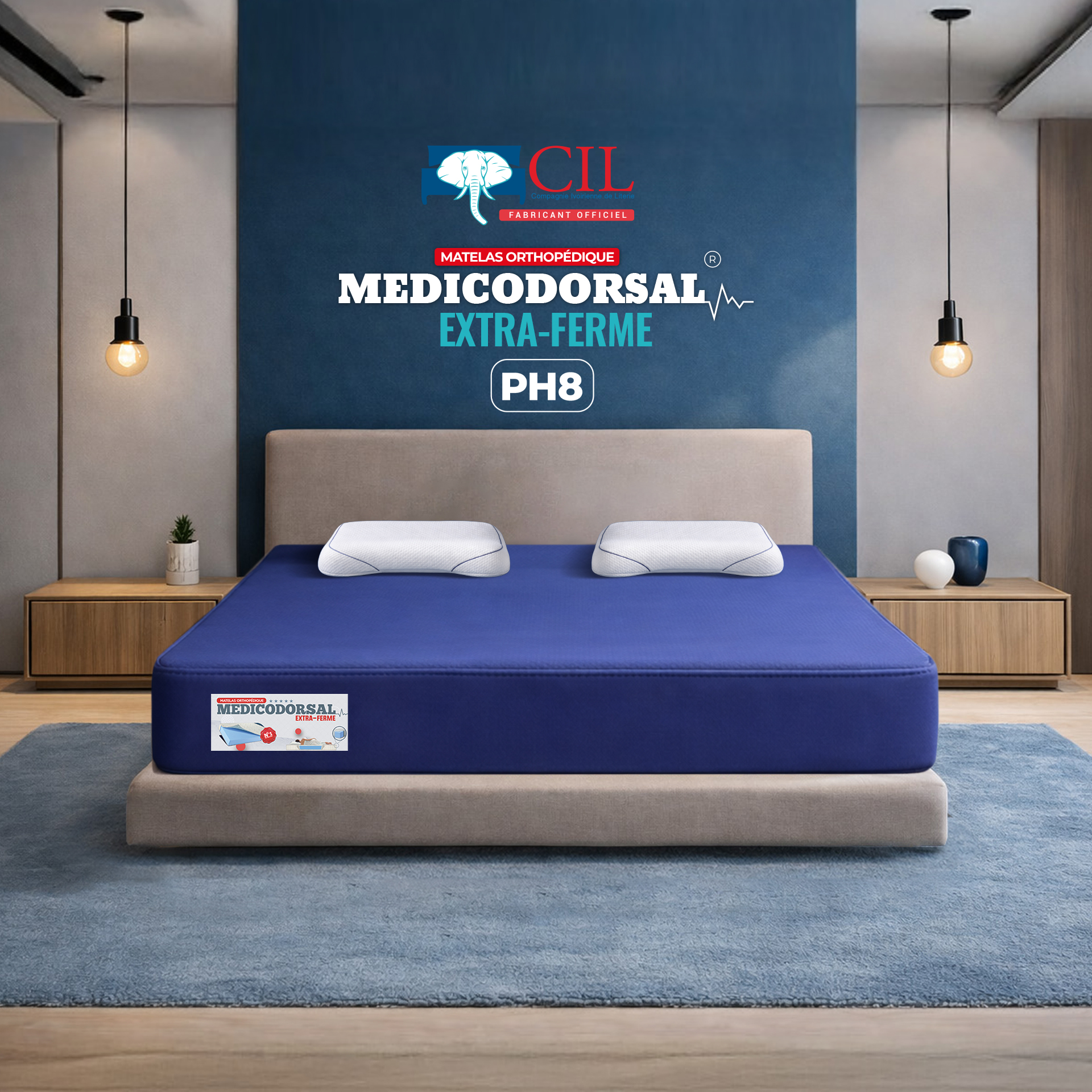 Matelas Medicodorsal PH8 3 places 180x190 1 imp – CIL